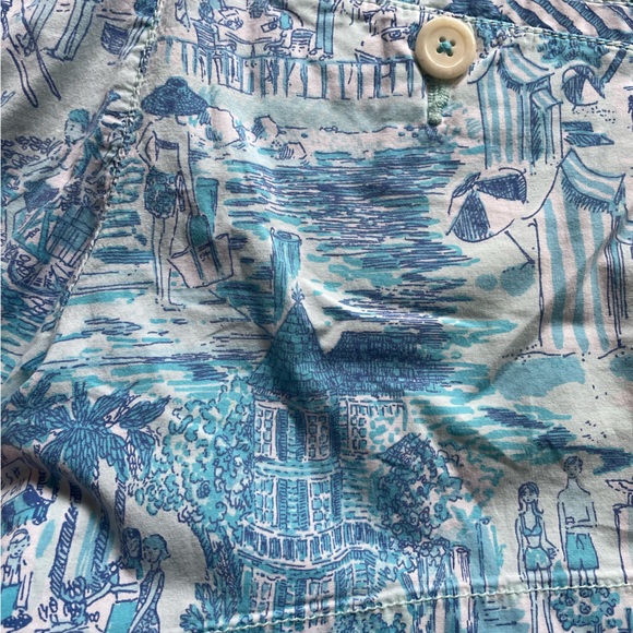 Lilly Pulitzer fresh catch toile blue callahan shorts size 6 - Picture 5 of 7